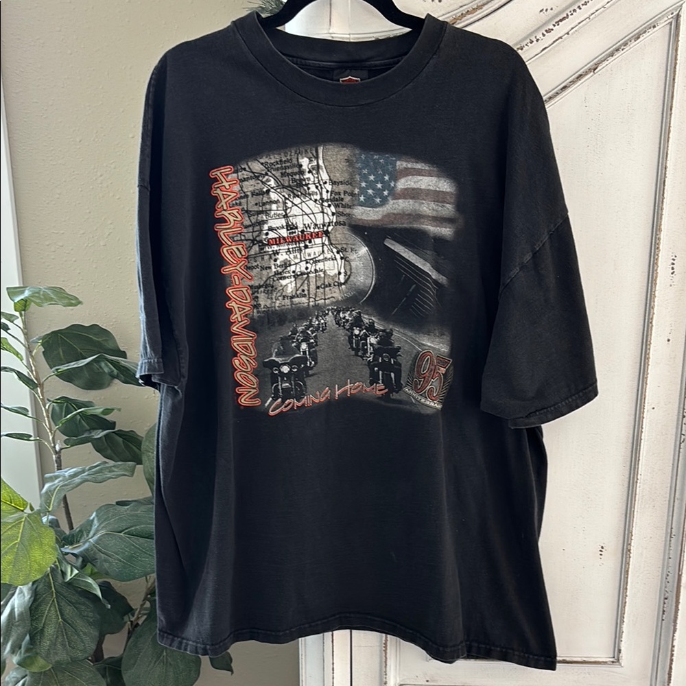 Harley-Davidson XXXL Pre-Shrunk 100% cotton black short sleeve t-shirt Iowa